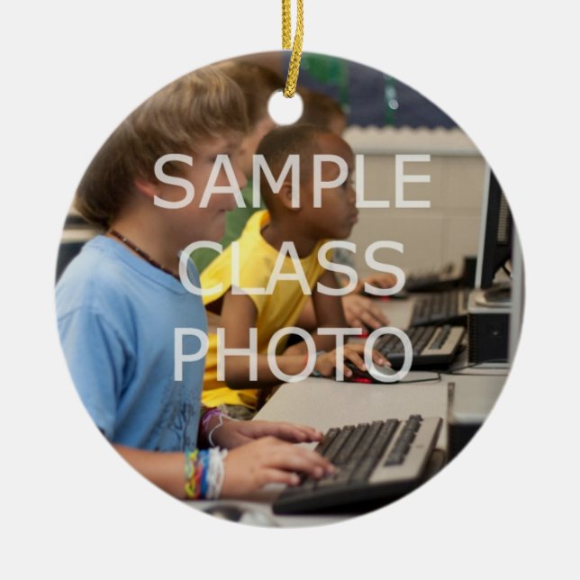 Teacher Photo Year Ornament (Front)