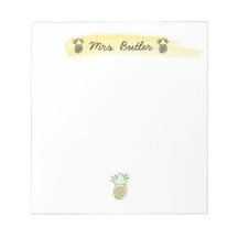 Teacher Pineapples Personalised Note Pad