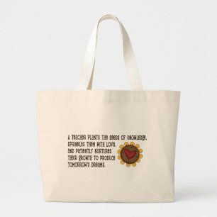 Teacher Plants Seeds Tshirts and Gifts Large Tote Bag