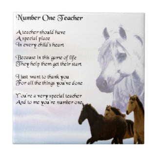 Teacher Poem  -  Horses Design Tile