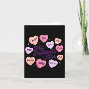 Teacher Positive Affirmations Valentine Candy Hear Card