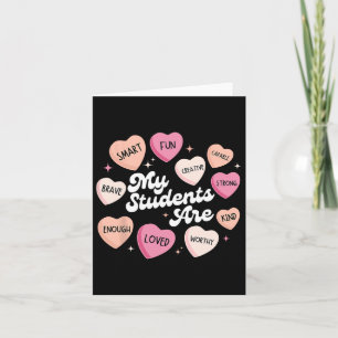 Teacher Positive Affirmations Valentine Candy Hear Card