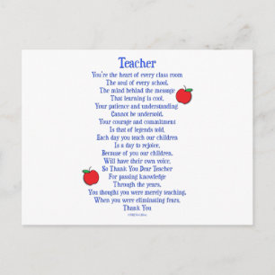 Teacher Postcard