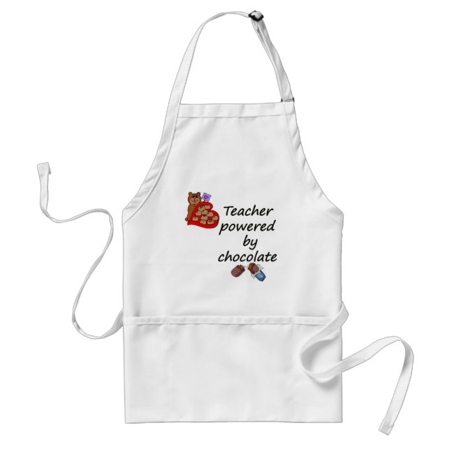 Teacher powered by Chocolate Standard Apron (Front)