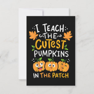 Teacher Pre-K Teacher Kindergarten Halloween Card