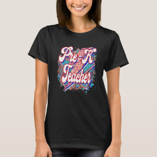 Teacher Pre K Teacher Lightning Bolt Back To Scho T-Shirt