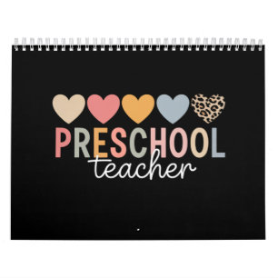 Teacher Preschool Back to School Calendar