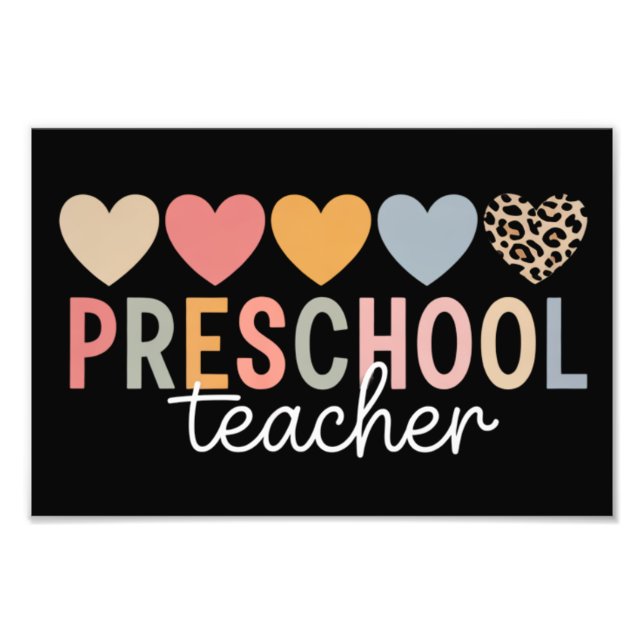 Teacher Preschool Back to School  Photo Print (Front)