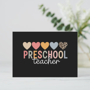 Teacher Preschool Back to School Thank You Card