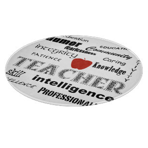 Teacher Pride+Red Apple Cutting Board