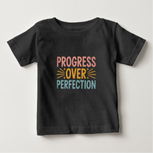 Teacher Progress Over Perfection Back to School  Baby T-Shirt