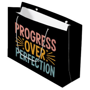 Teacher Progress Over Perfection Back to School Large Gift Bag