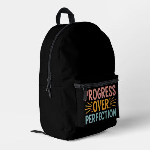 Teacher Progress Over Perfection Back to School  Printed Backpack