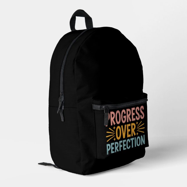 Teacher Progress Over Perfection Back to School  Printed Backpack (Back Corner Left)