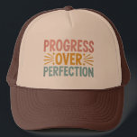 Teacher Progress Over Perfection Back to School  Trucker Hat<br><div class="desc">Teacher Progress Over Perfection Back to School</div>