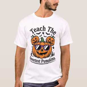 Teacher Pumpkin Shirt Cute Halloween Class Design_