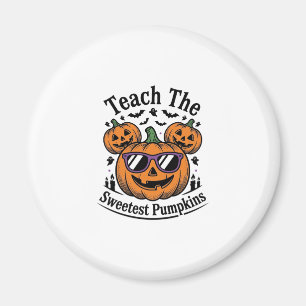 Teacher Pumpkin Shirt Cute Halloween Class Design_ Magnet