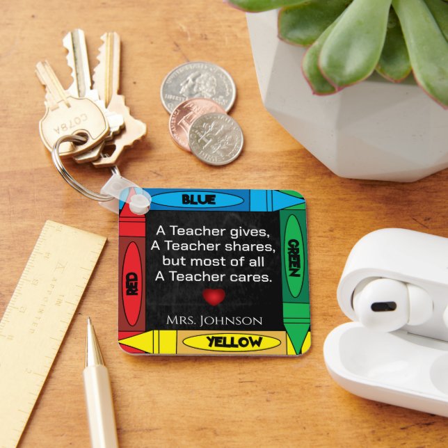 Teacher Quote #4- Personalise  Keychain (Desk)