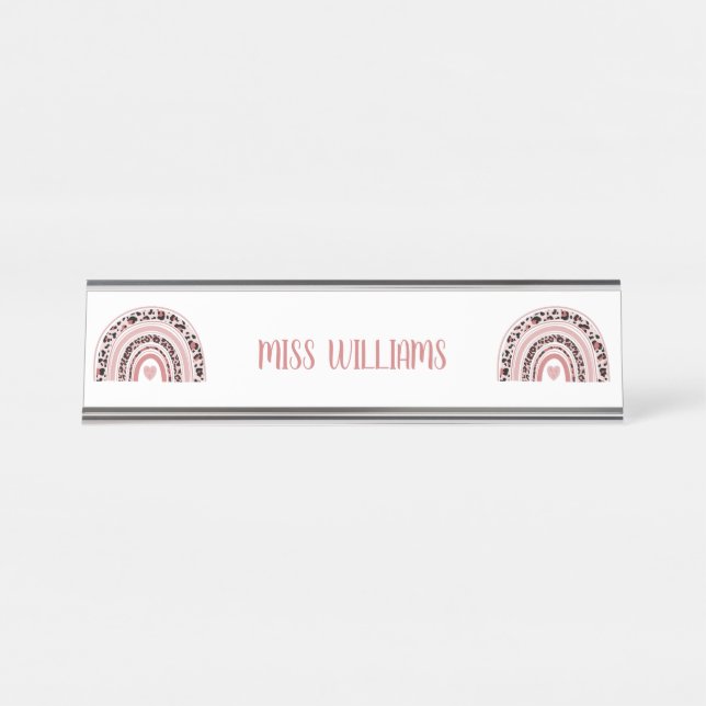Teacher Rainbow Appreciation Desk Name Plate (Front)