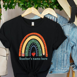 Teacher Rainbow Cute Inspirivity Personalised T-Shirt