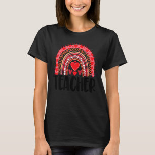 Teacher Rainbow Men Valentine Rainbow Love T-Shirt