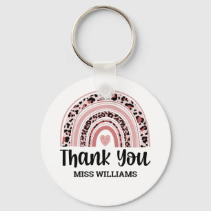 Teacher Rainbow Thank You Key Ring