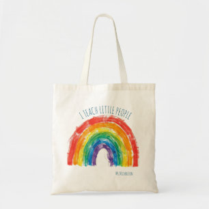 Teacher Rainbow Tote Bag Teacher Gift Totebag