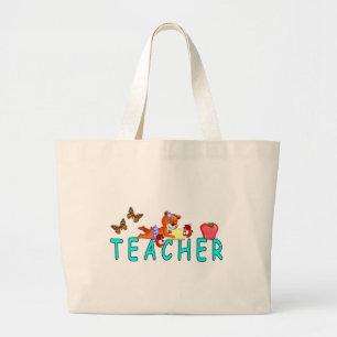 Teacher Reading Large Tote Bag