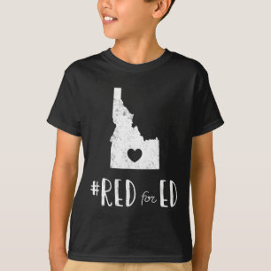 Teacher Red For Ed Idaho Public Education 6 T-Shirt