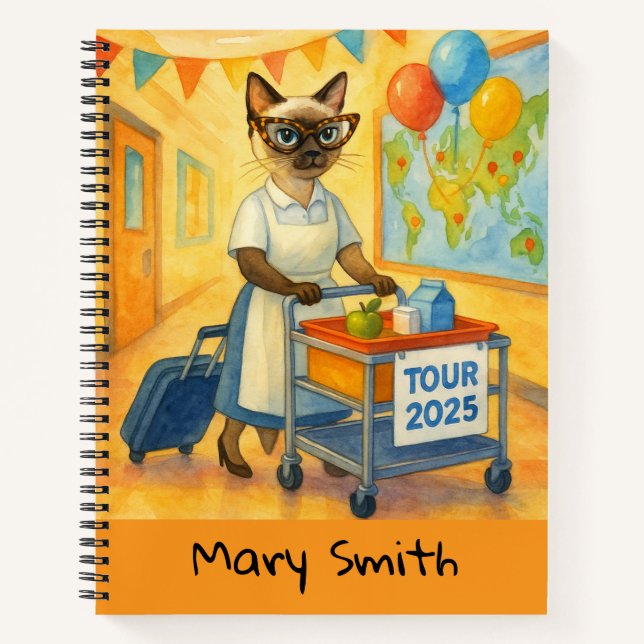 Teacher Retirement 2025 for Cat lovers Notebook (Front)