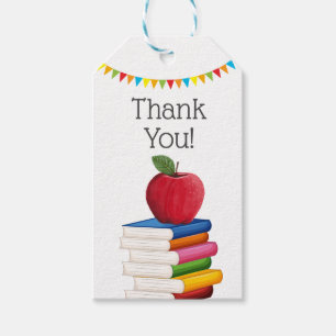 teacher retirement , Apple, teacher retiring Gift Tags