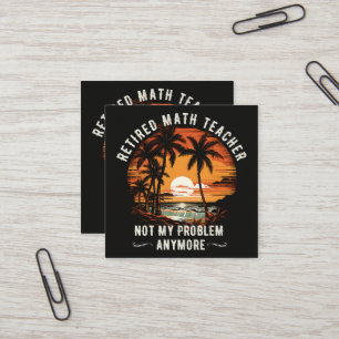 Teacher Retirement Class Of 2026 Teacher's day Square Business Card