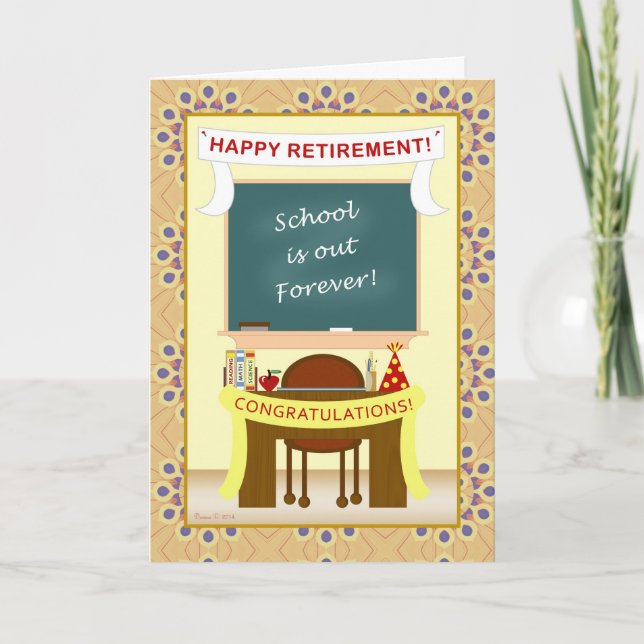 Teacher Retirement Classroom Card (Front)