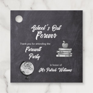 Teacher Retirement Farewell Blackboard Nostalgic Favour Tags