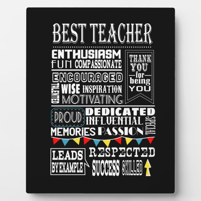 teacher retirement gift for boss, long service plaque (Front)