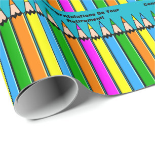 Teacher Retirement Gift Wrapping Paper