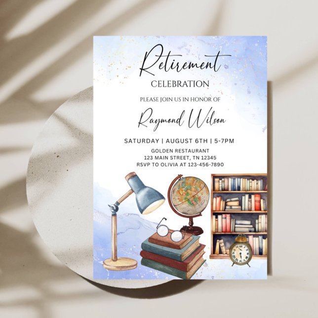 Teacher Retirement Party - Chalkboard School Theme Invitation (Creator Uploaded)