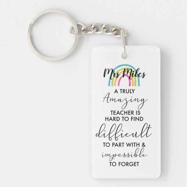 Teacher retirement quote key ring (Front)