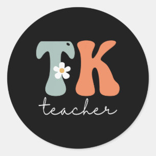 Teacher Retro Groovy Vintage Happy First Day Of Sc Classic Round Sticker