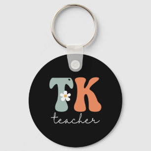 Teacher Retro Groovy Vintage Happy First Day Of Sc Key Ring
