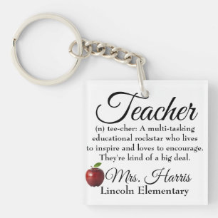 Teacher Rockstar keychain