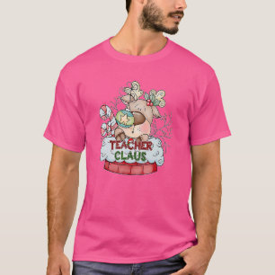 Teacher Santa Claus Christmas Matching Costume T-Shirt