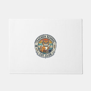 Teacher School Cat Cute Kitty Design - Teacher Sch Doormat