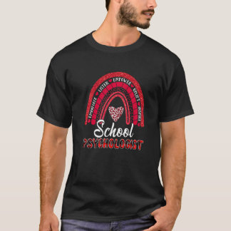 Teacher School Psychologist LSSP Rainbow Back To S T-Shirt