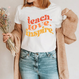 Teacher school retro colourful fun T-Shirt