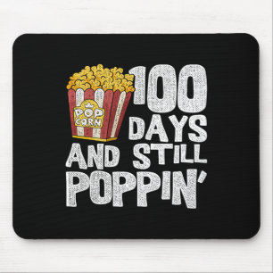 Teacher School Student Popcorn 100 Days Of School  Mouse Pad