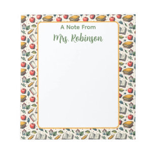 Teacher School Themed Notepad