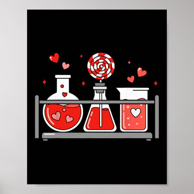 Teacher Science Valentines Day Lab Medical Istant  Poster (Front)