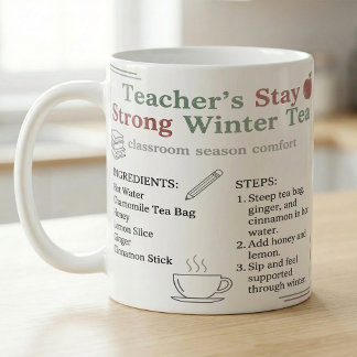 Teacher Self Care Tea Routine Winter Break Coffee Mug