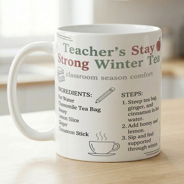 Teacher Self Care Tea Routine Winter Break Coffee Mug (Creator Uploaded)